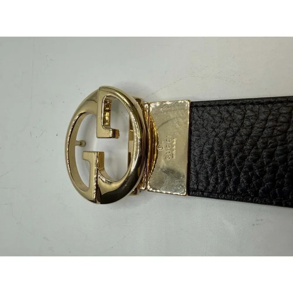Women's 80-32 Gucci Reversible Belt Black and Red SPB-JB 370446